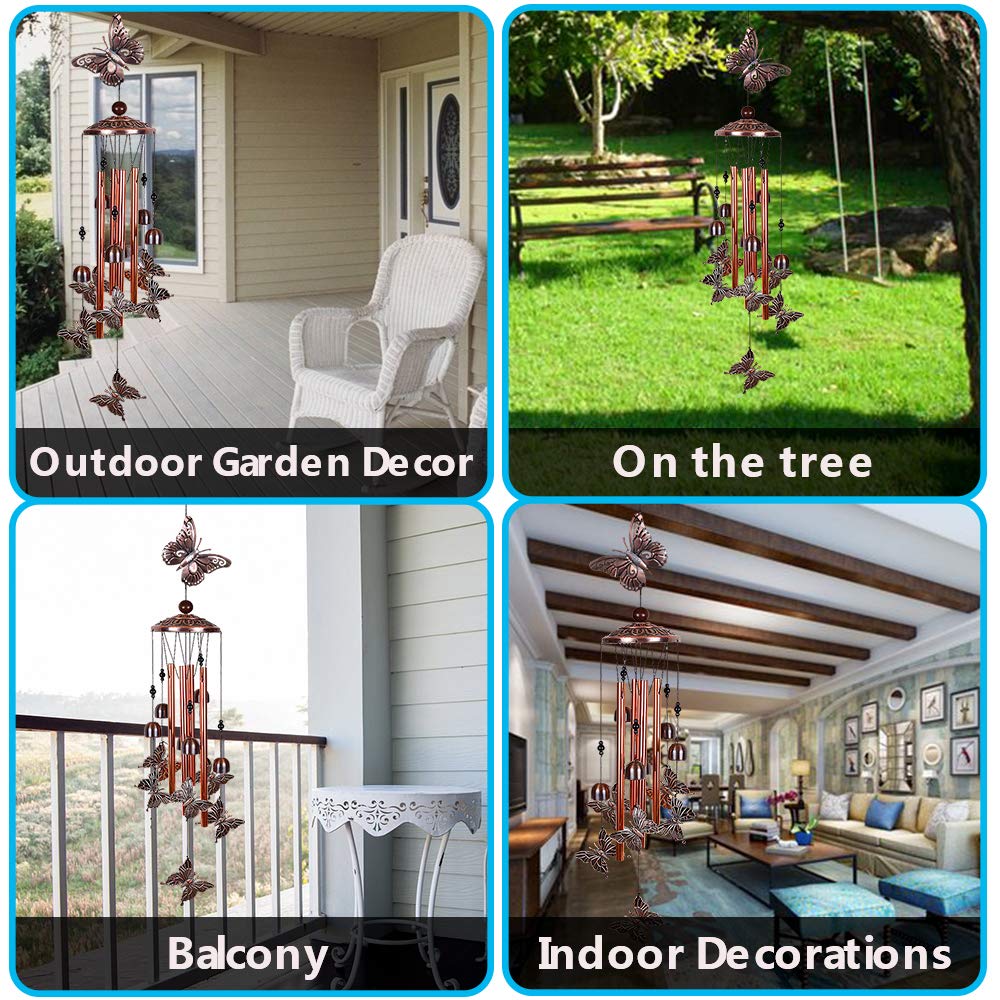 Butterfly Wind Chimes Outdoor Decor