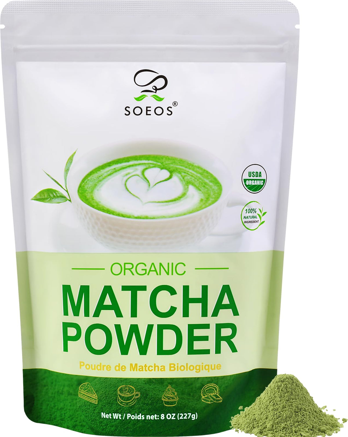 Organic Matcha Powder (8 Ounce (Pack of 1))