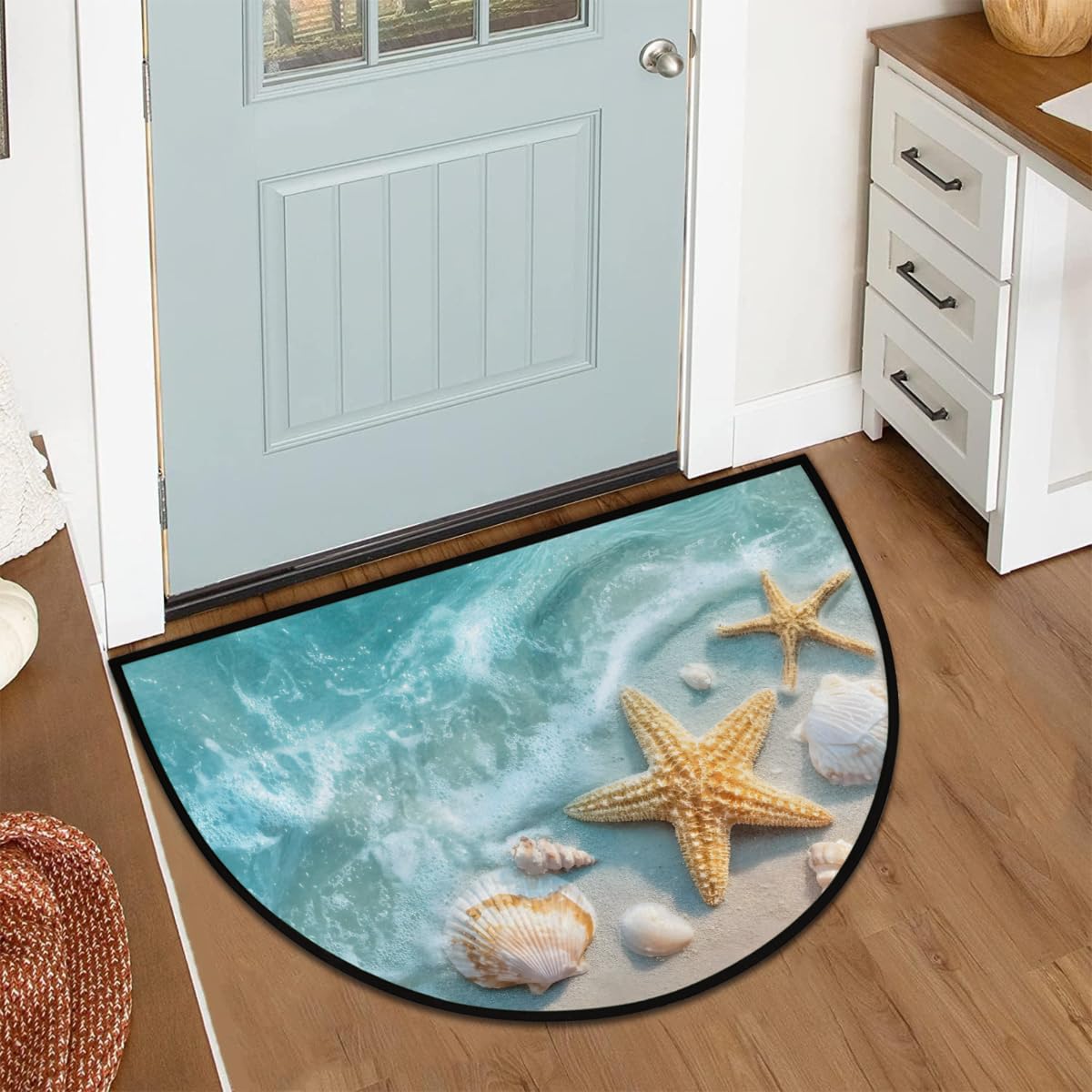 Front Door Mat Indoor Outdoor Entrance (B-14 Beach Ocean Starfish)