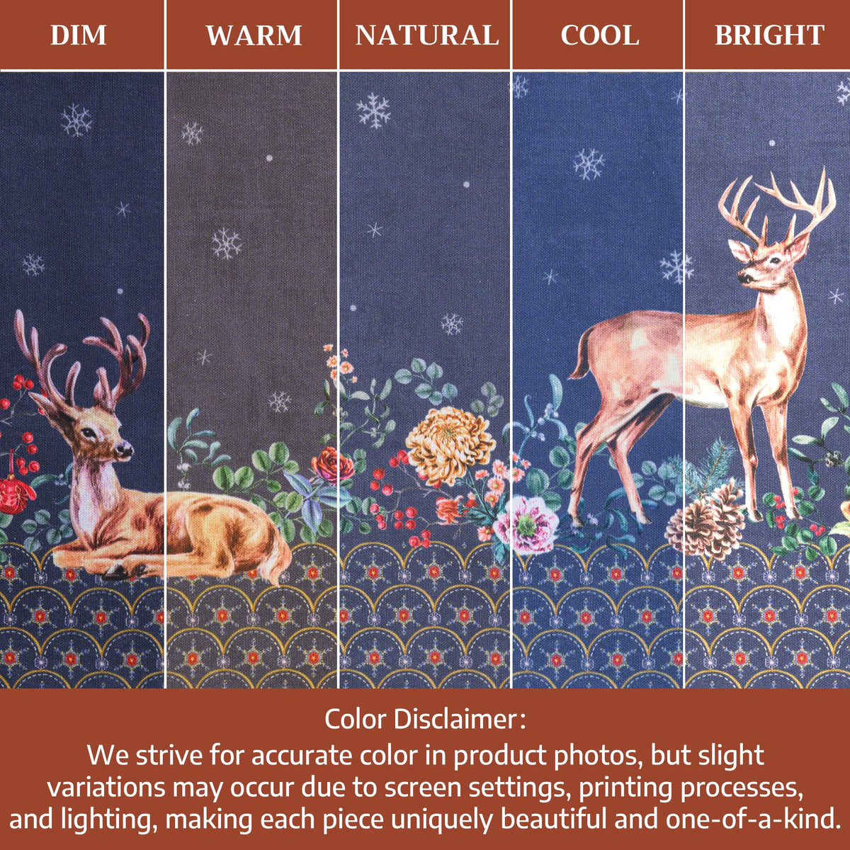 Placemats Set of 4 Reusable 100% Cotton (035 - Christmas Joy / 13" X 19" (Pack of 4))
