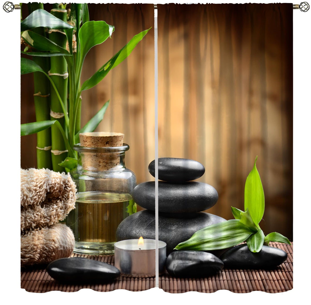 Zen Spa Blackout Curtains (31.5"W x 63"L (Pack of 2) / Zen-15)