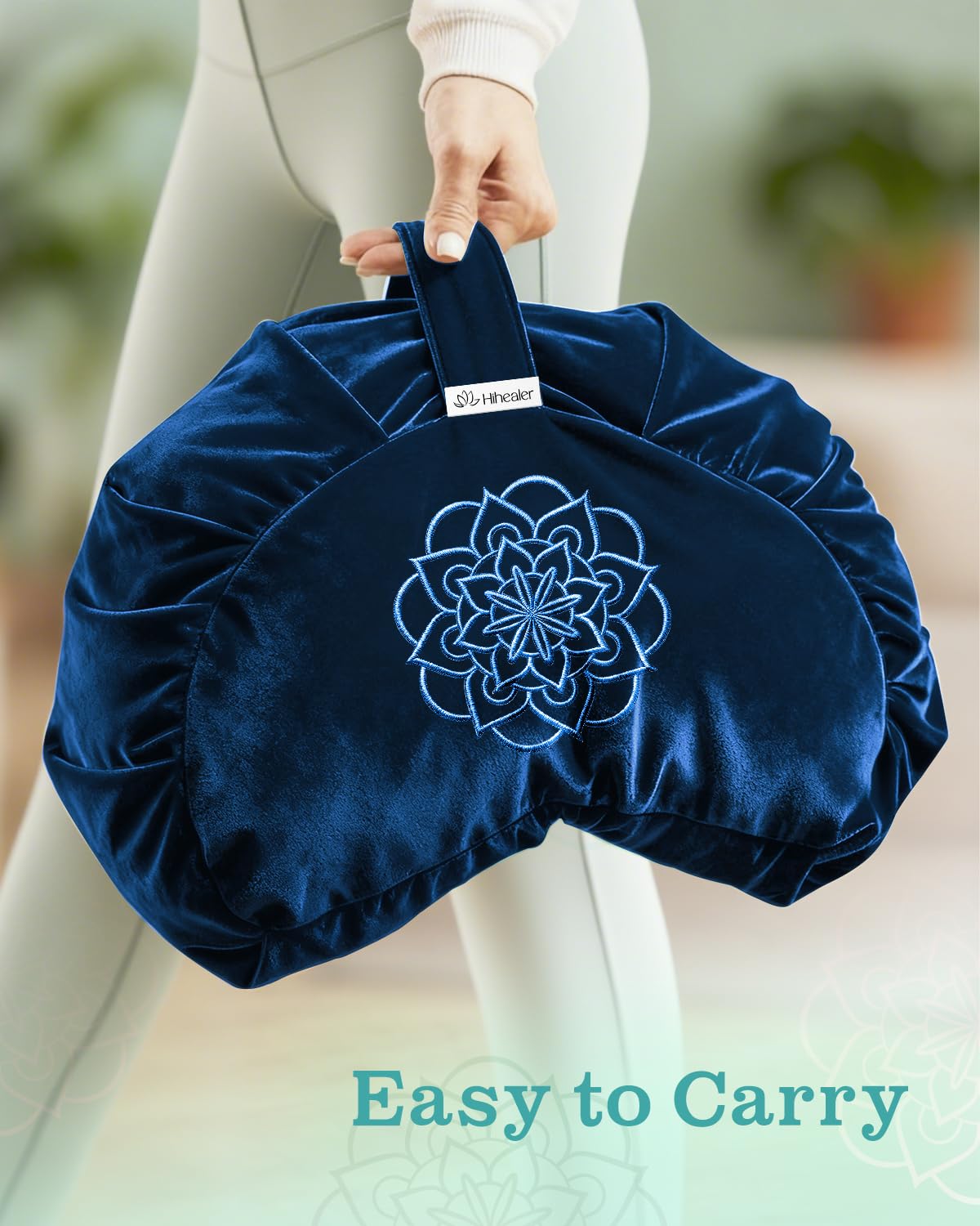 Premium Crescent Meditation Cushion (Blue)