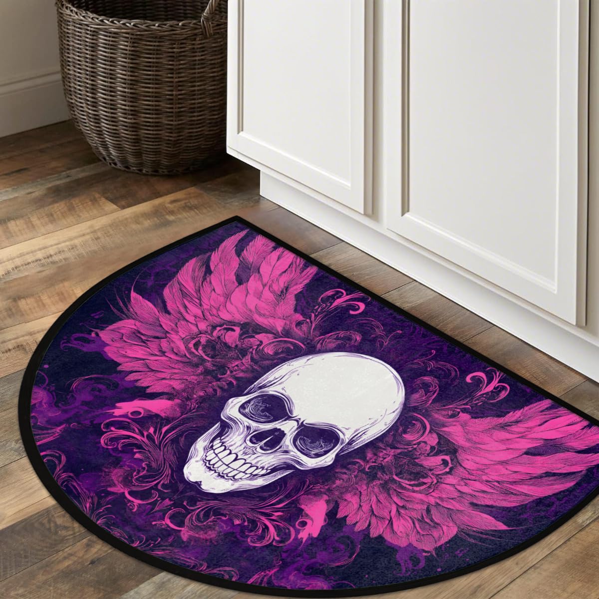 Front Door Mat Indoor Outdoor Entrance (B-25 Gothic Skull)