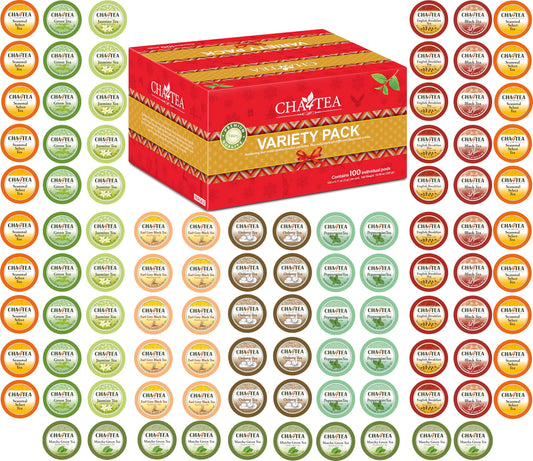 100 Count Variety Pack Tea Pod Compatible with Keurig K (100 Count (Pack of 1))