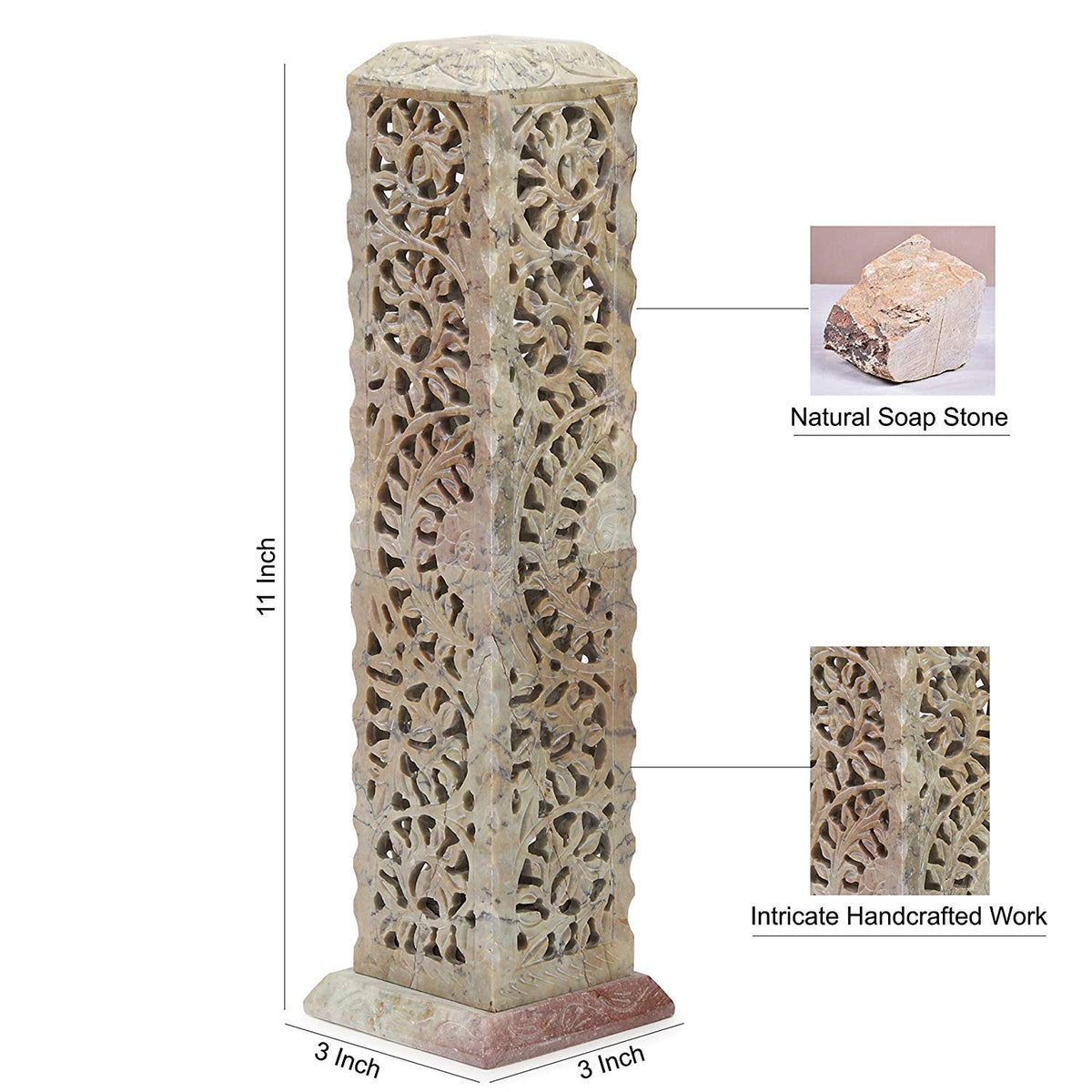 Handmade Marble Soapstone Incense Stick Burner