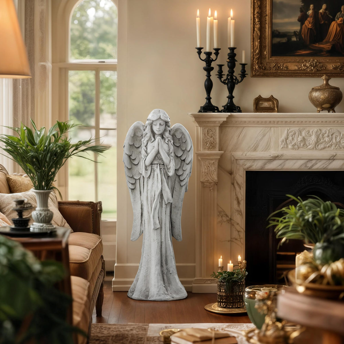 Angel Garden Statues Outdoor (Praying Angel-26.4")