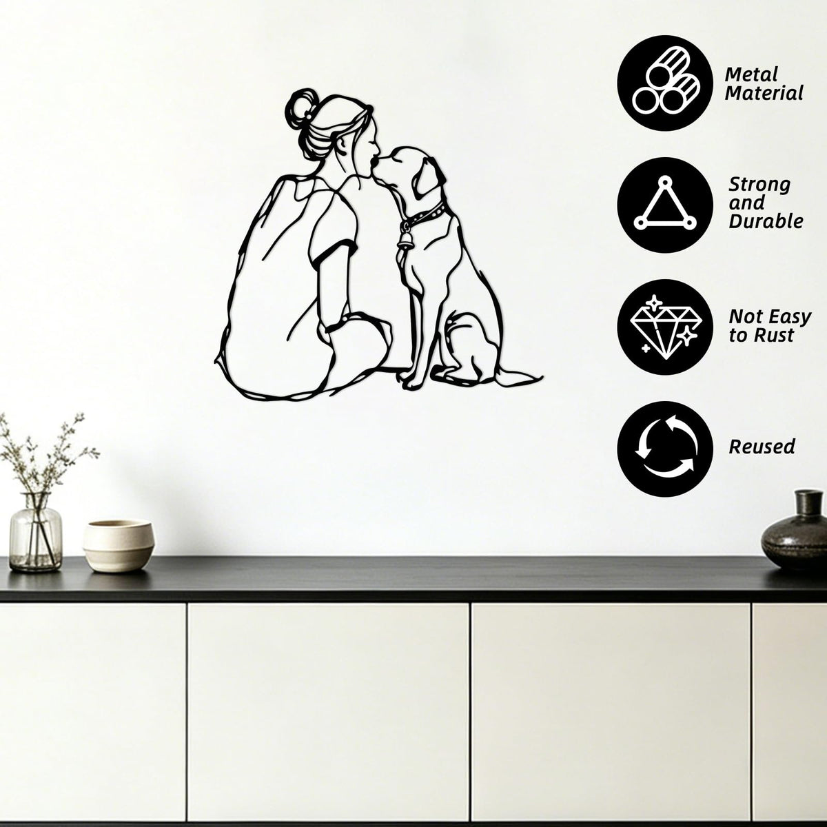 Women And Dogs Metal Wall Decor (Women And Dogs)