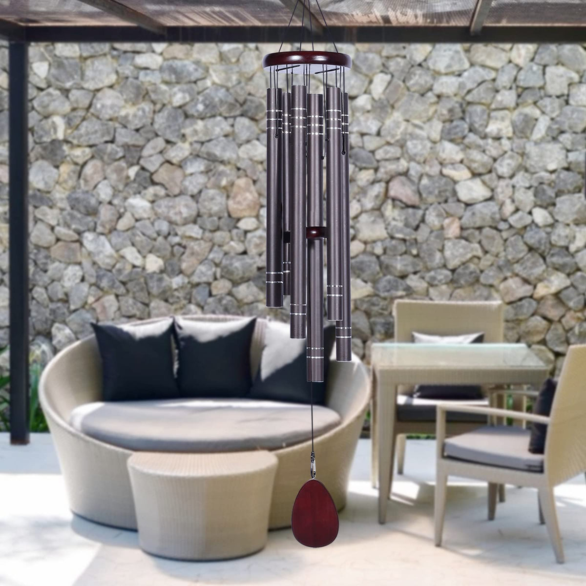 Large Wind Chimes Outside Deep Tone