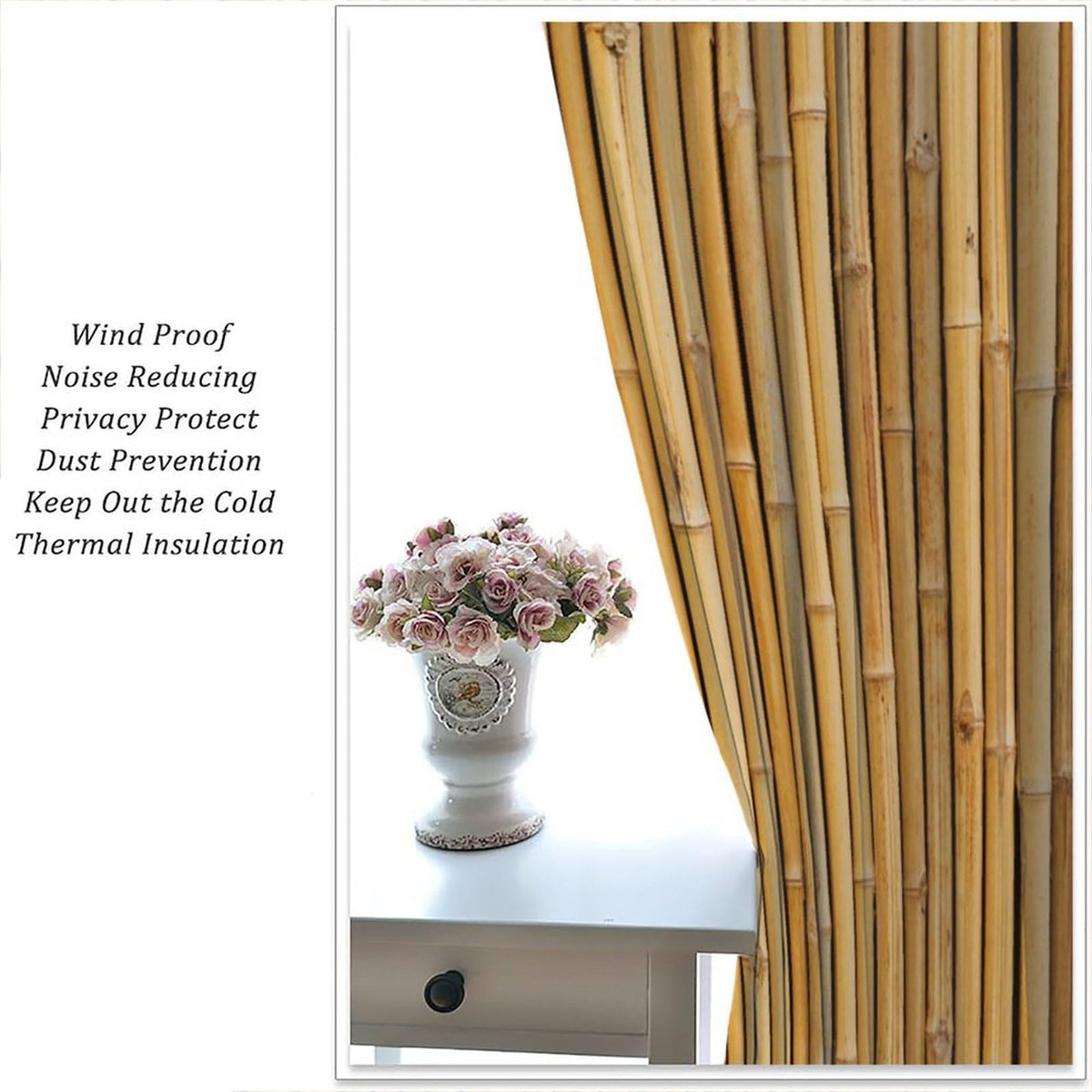 Zen Bamboo Blackout Curtains (26"W x 96"L (Pack of 2) / Zen-18)
