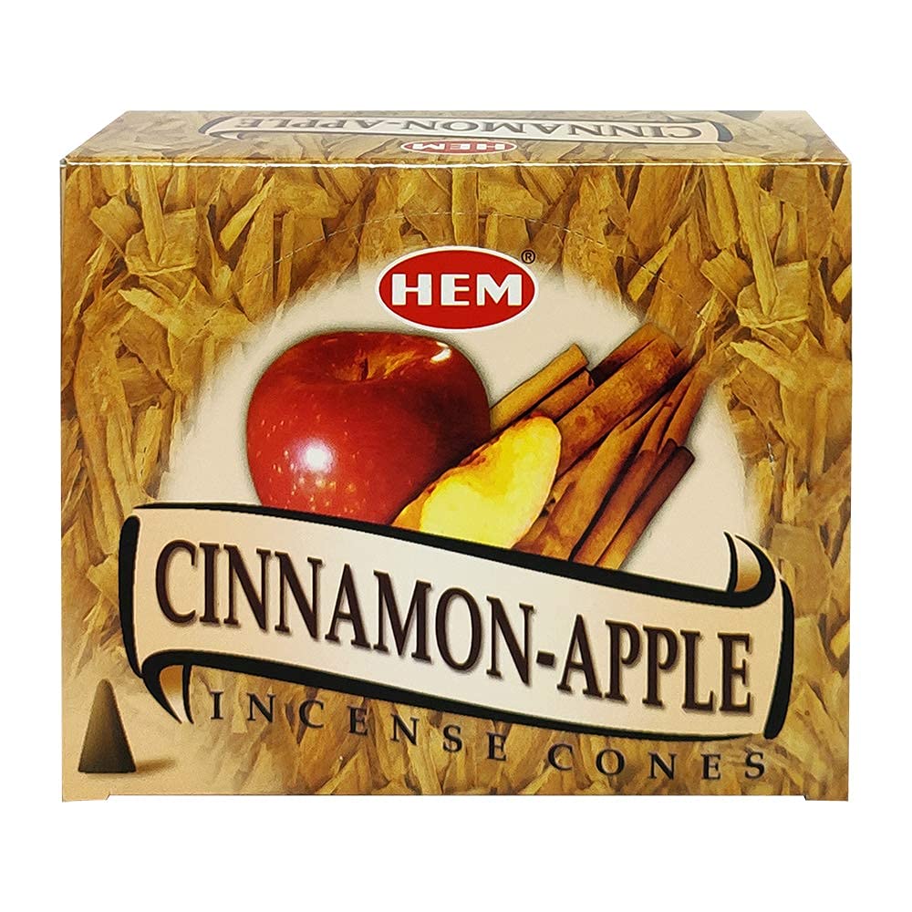 Incense Cone Holder Bundle with Hem Cinnamon Apple Incense Cones (Cinnamon Apple)
