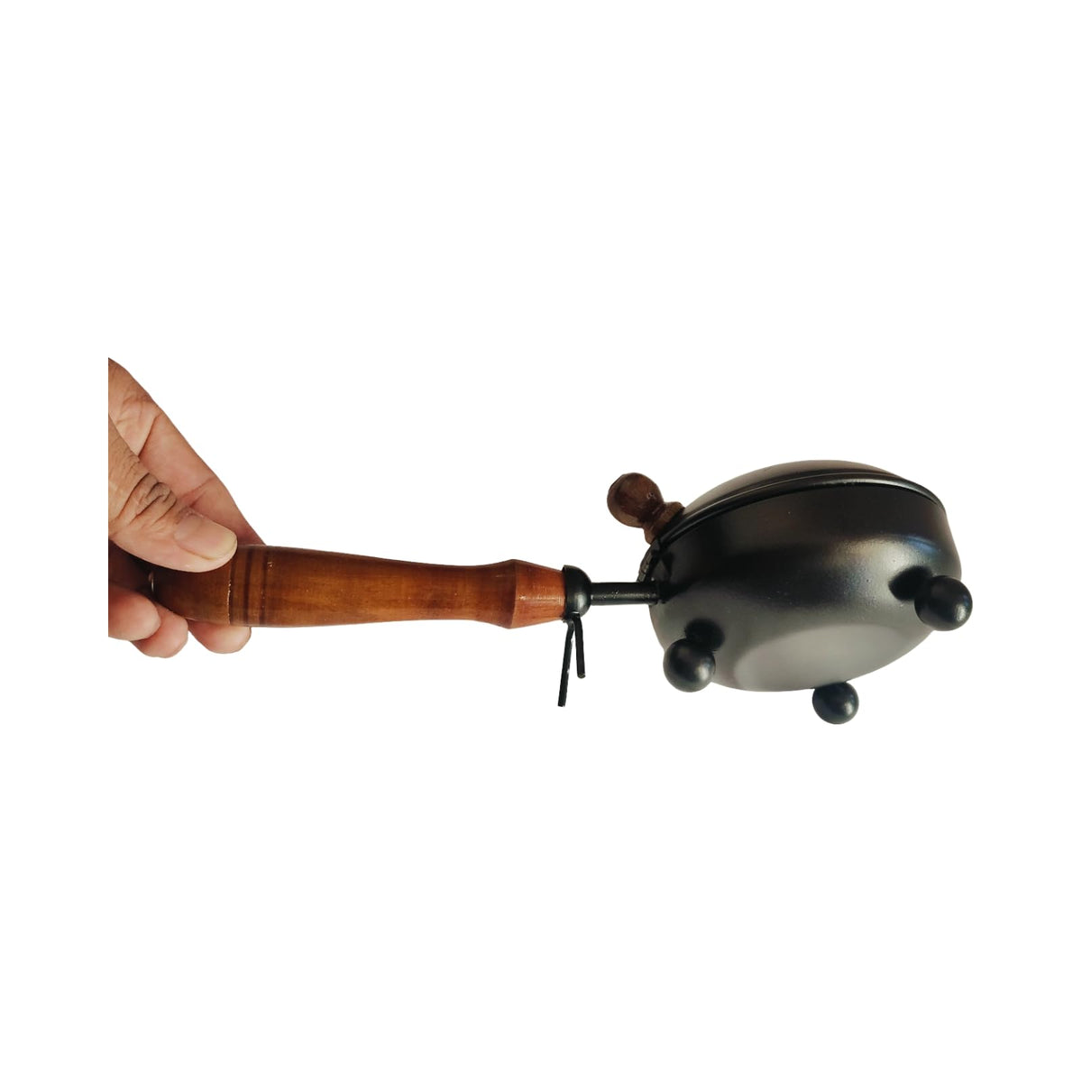 Black Iron Incense Burner with Handle Dia 4.6 (Extra Large 11 inch)