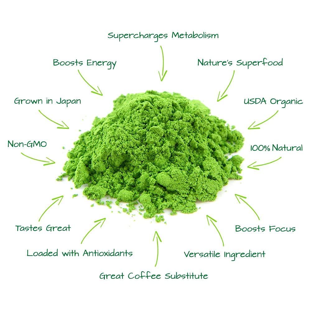 KENKO Matcha Green Tea Powder [USDA Organic] Highest Ceremonial Grade (1 Ounce (Pack of 1))