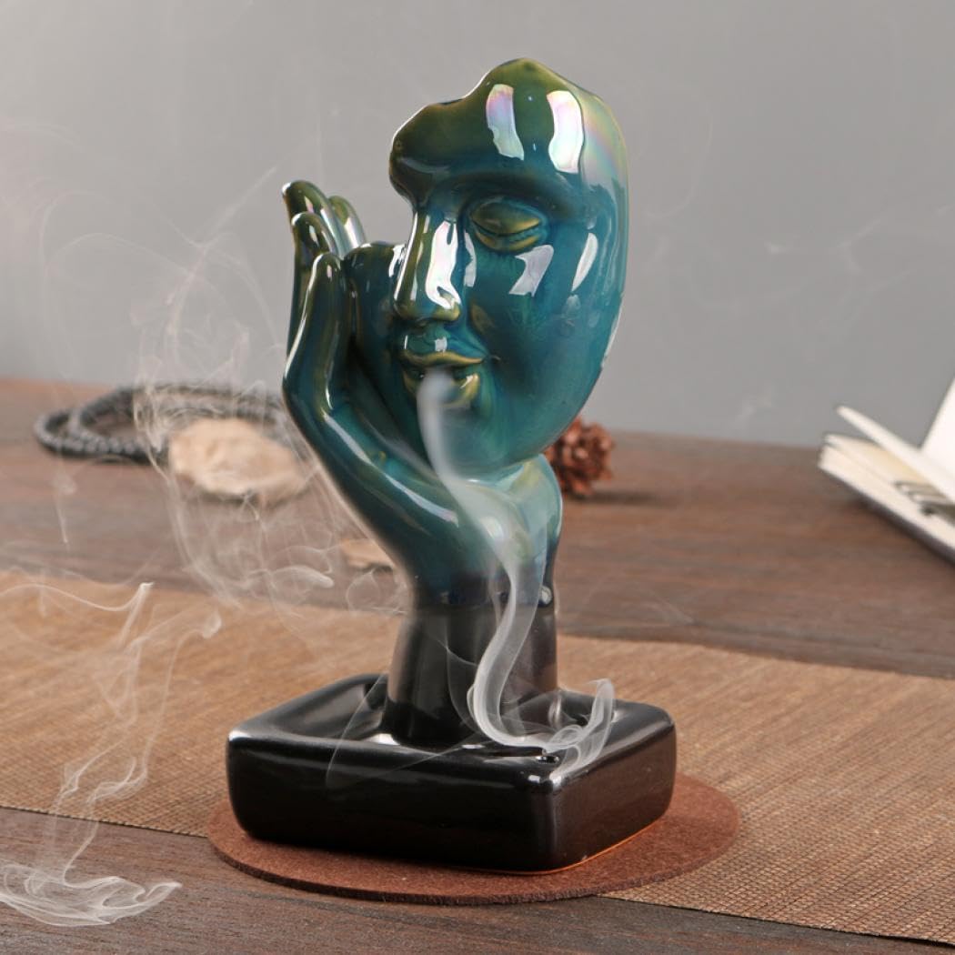 Ceramic Incense Holder (Mask Statue)