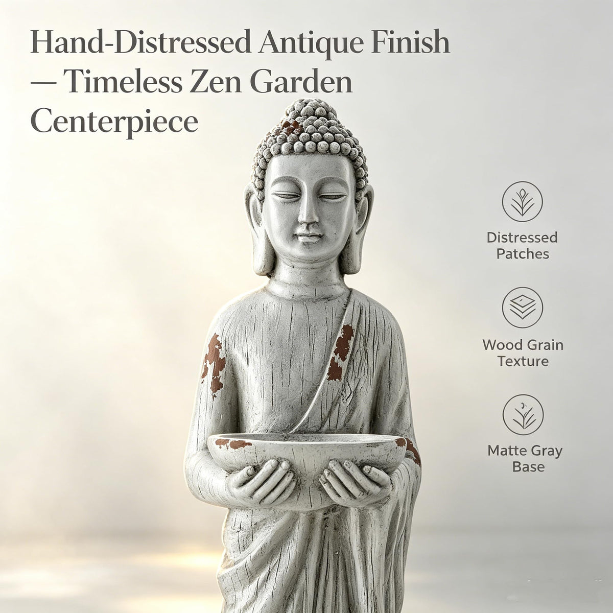 Extra Large Buddha Statue Outdoor (Asian Buddh-42.1")