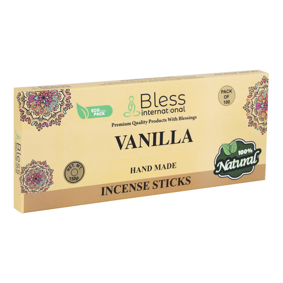 Bless Organic (Vanilla / 100 Sticks (5.25 OZ/150 GM))