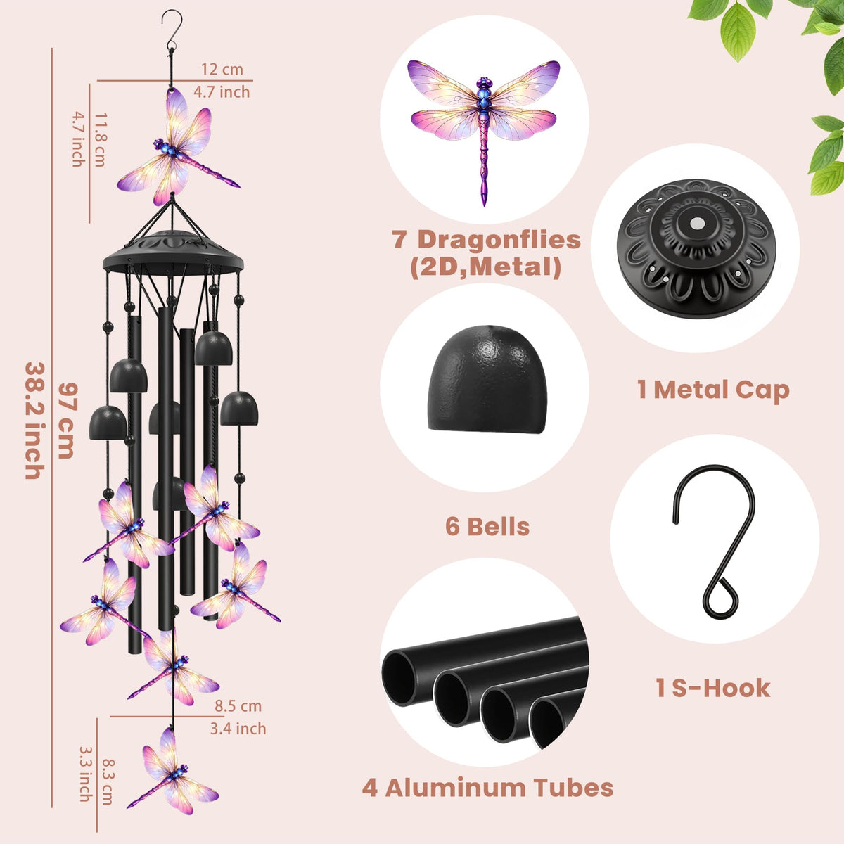 Dragonfly Wind Chimes for Outside