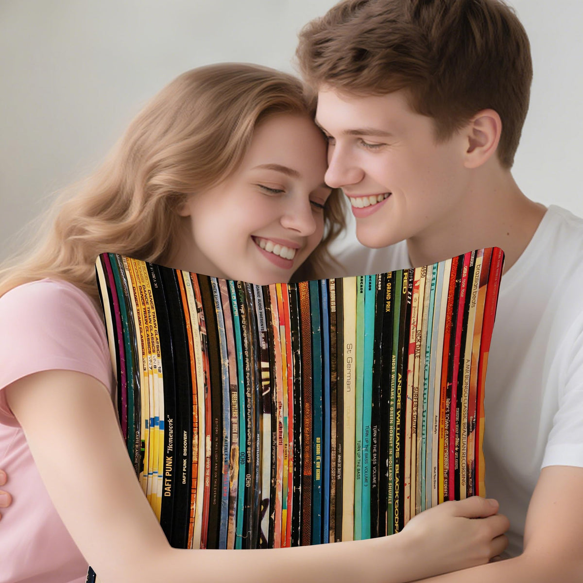 Vinyl Record Pillowcase 18x18 (White-classical-05)