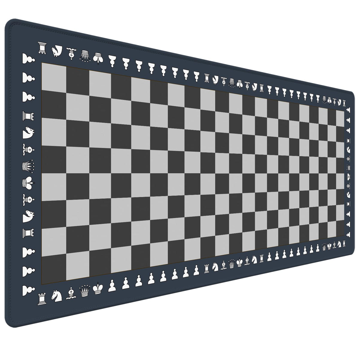 Chess Mouse Pad (Nave Blue Grey Chessboard / 35.4" x 15.7")