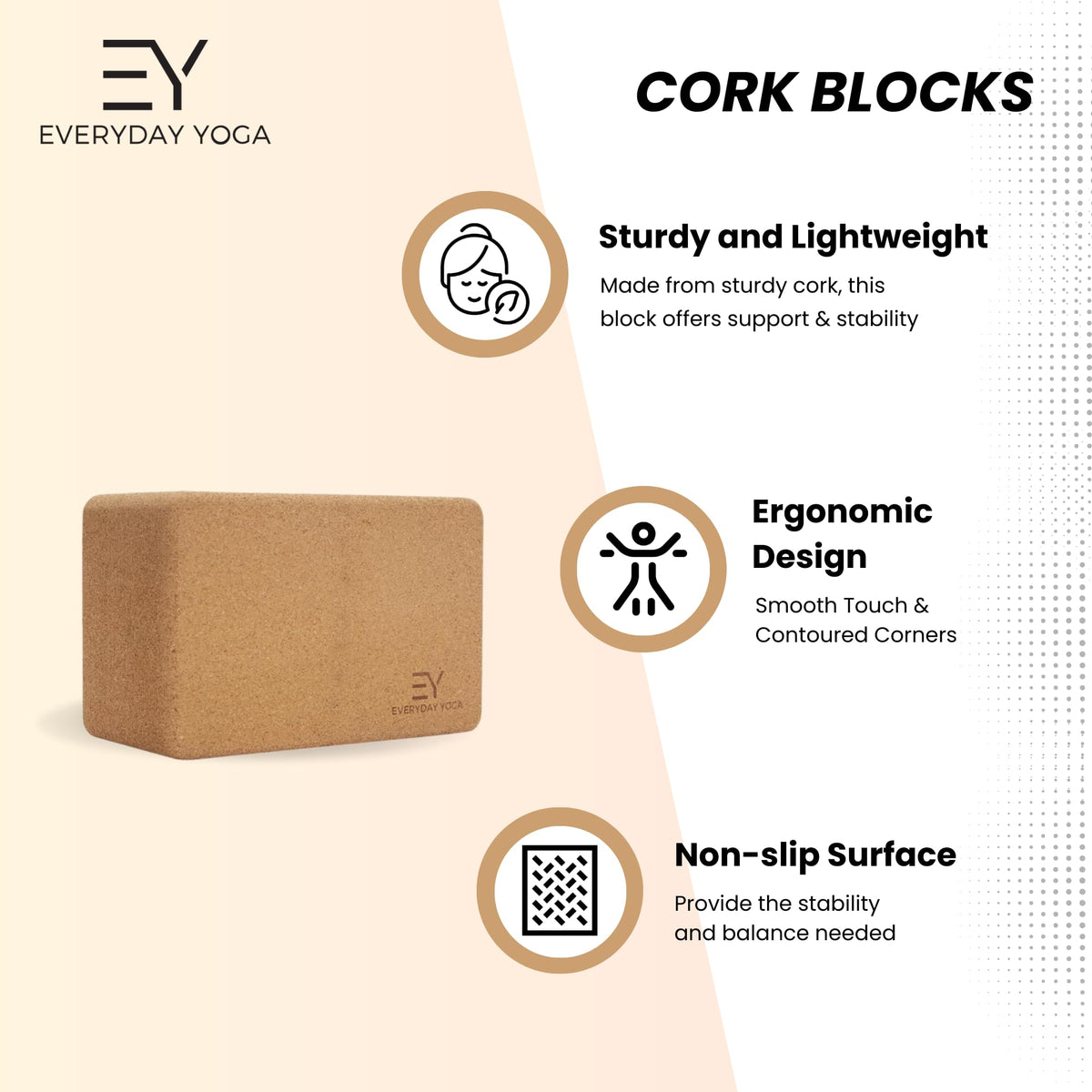 Cork Yoga Block 5 Inch (5 In - Cork)