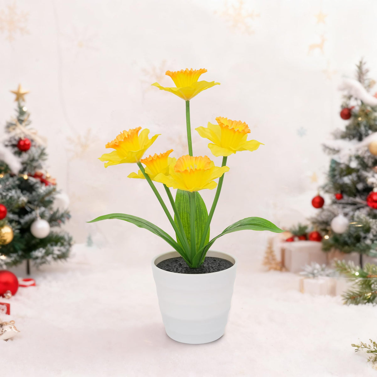 Artificial Daffodil Flower Night Light Gifts for Women Mom Grandma (Daffodil)