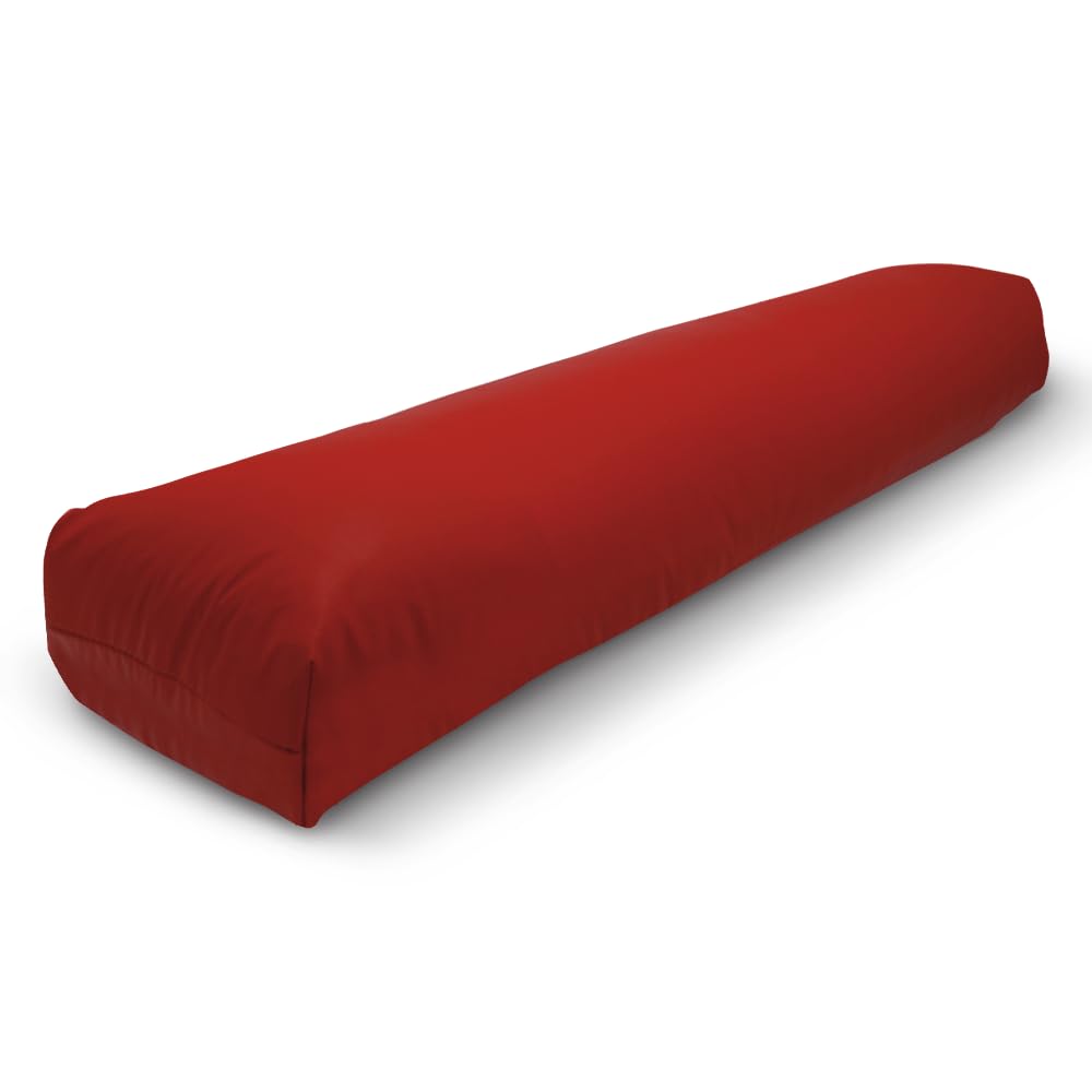 Pranayama Yoga Bolster (Cotton Cover / Beet Red)