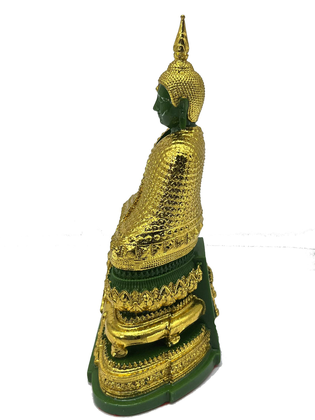 Emerald Buddha Statue Realistic Designed Knee to Knee 2" H. 6" H Jade Buddha Thai Buddha Statue for Home Decor Buddha Gift Buddha Sculpture Buddha Figurines (Winter)