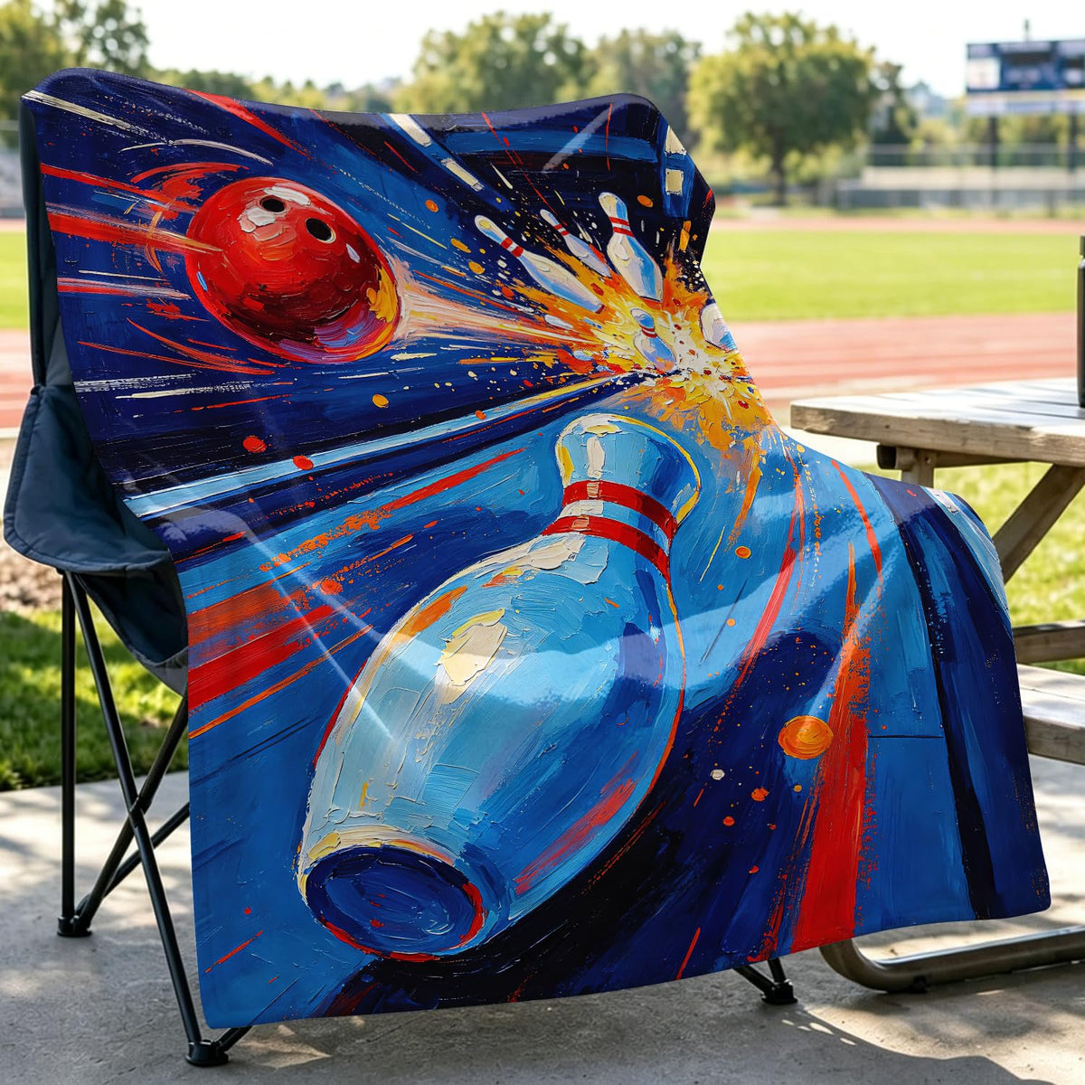 Bowling Fleece Throw Blanket Sports Blanket Gifts Room Decor 60"x80" (Bowling / 60"X80")