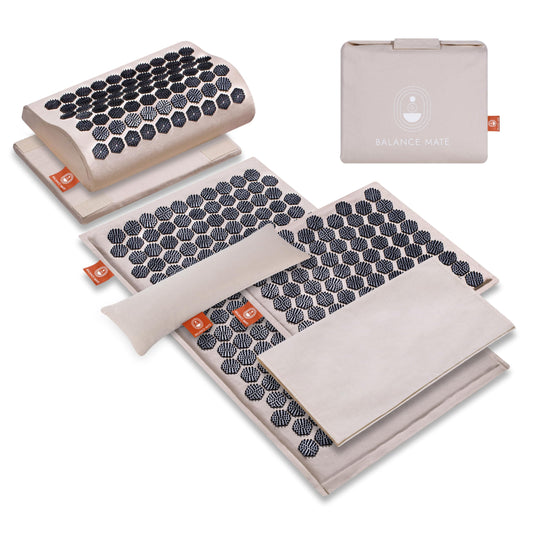 BalanceMate® Acupressure Mat Set with 6 (Soft Cream)