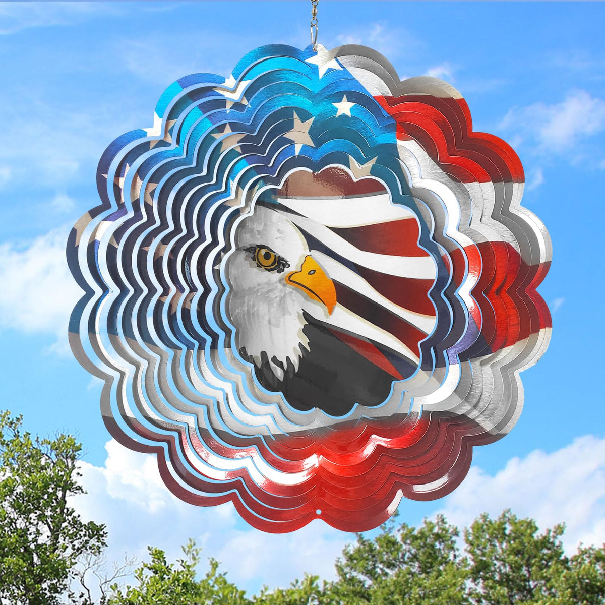 Eagle Wind Spinner (American Flag Eagle)