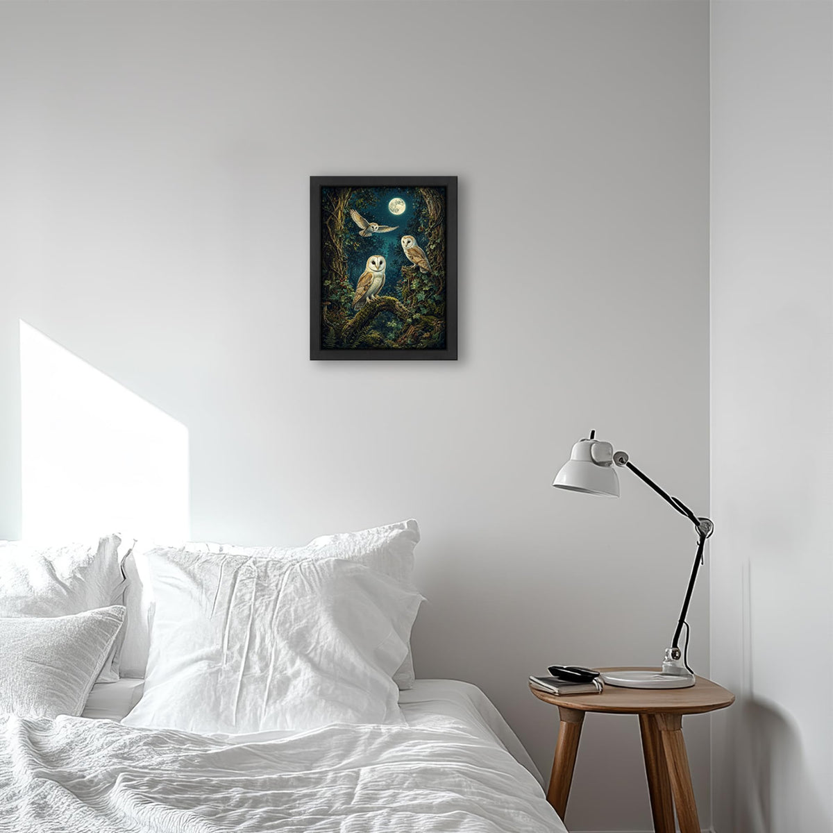 Barn Owl Decor Wall Art (Wall Art Framed 41 / 10"L x 8"W)