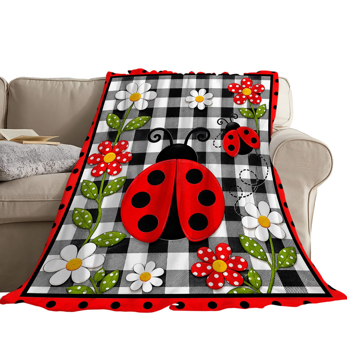 Ladybug Throw Blanket (50"x60" / Ladybug)