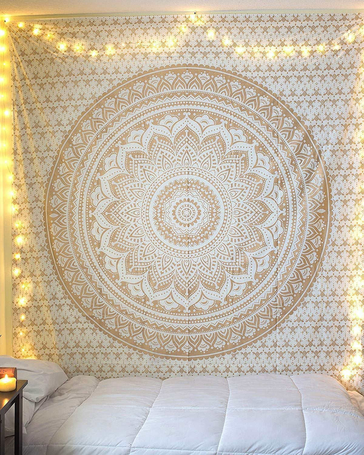 Ombre Wall Hanging Bohemian Tapestry (Gold / 85"L x 55"W)