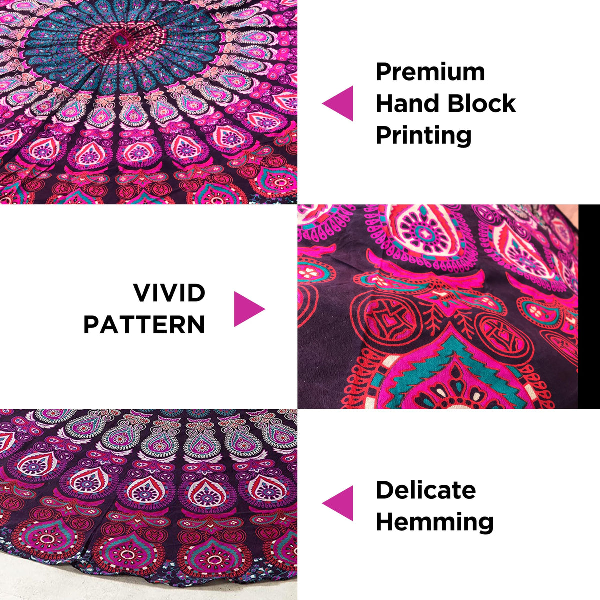 purple Tapestry (Purple / 60"L x 52"W)