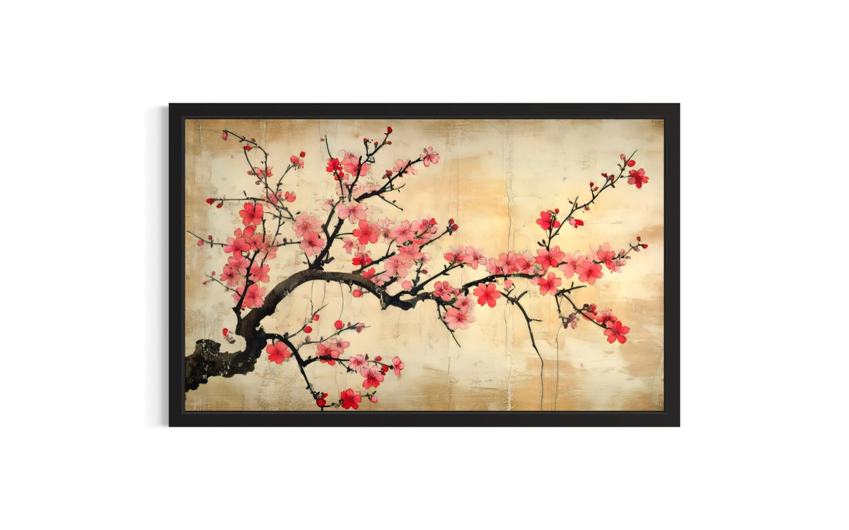 Cherry Blossoms Framed Wall Art Print Poster (Cherry Blossoms / 20"L x 16"W)