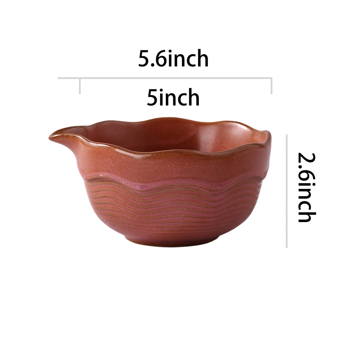 Matcha Bowl Set with Bamboo Whisk (reddish brown (with a textured finish))