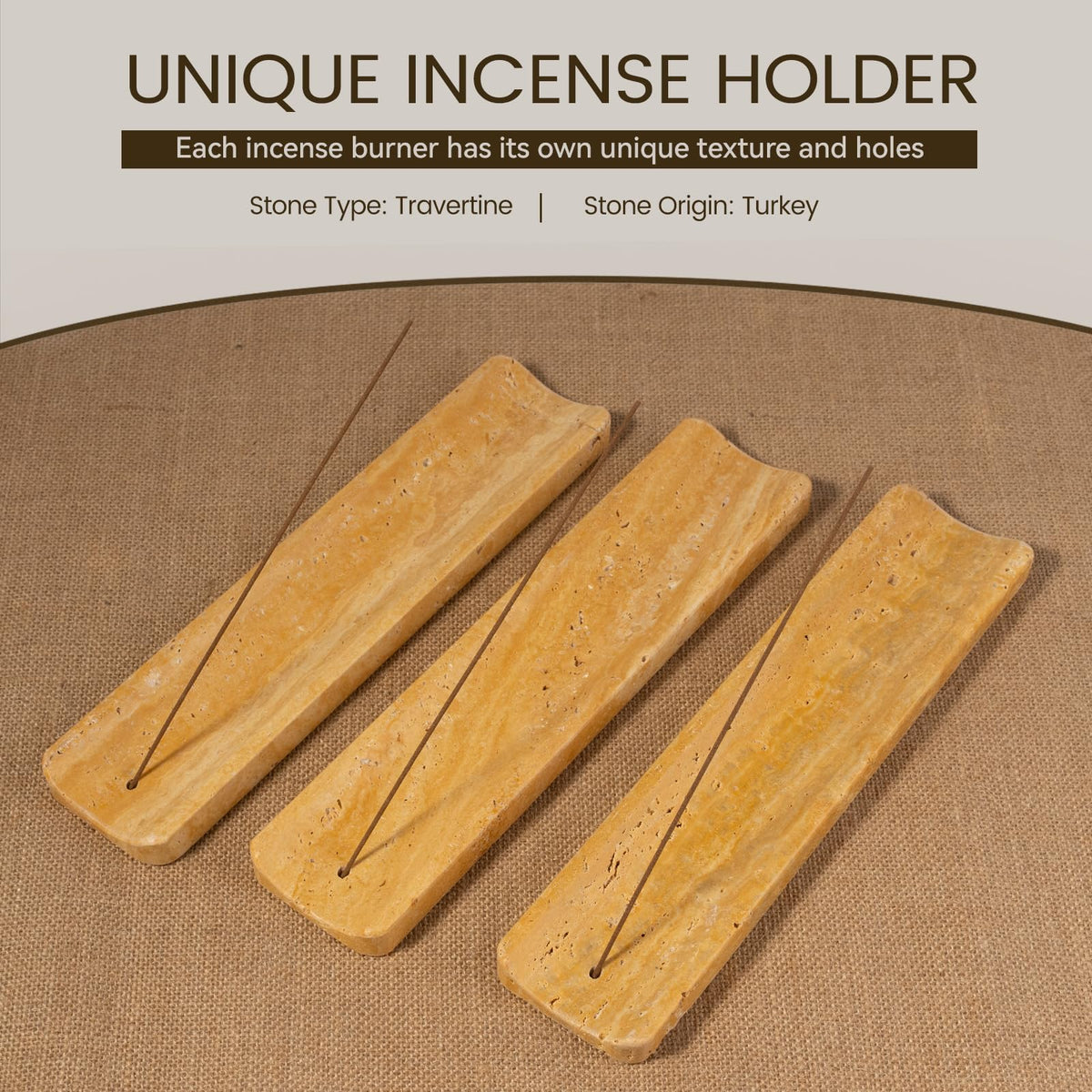 Marble Incense Holder (Yellow)