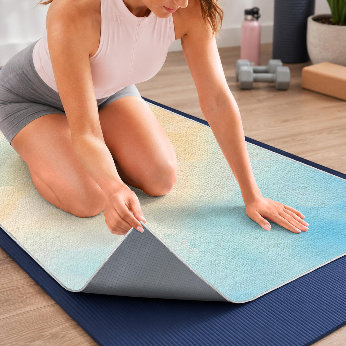 Yoga Mat Towel (Blue Sunset / Casual)