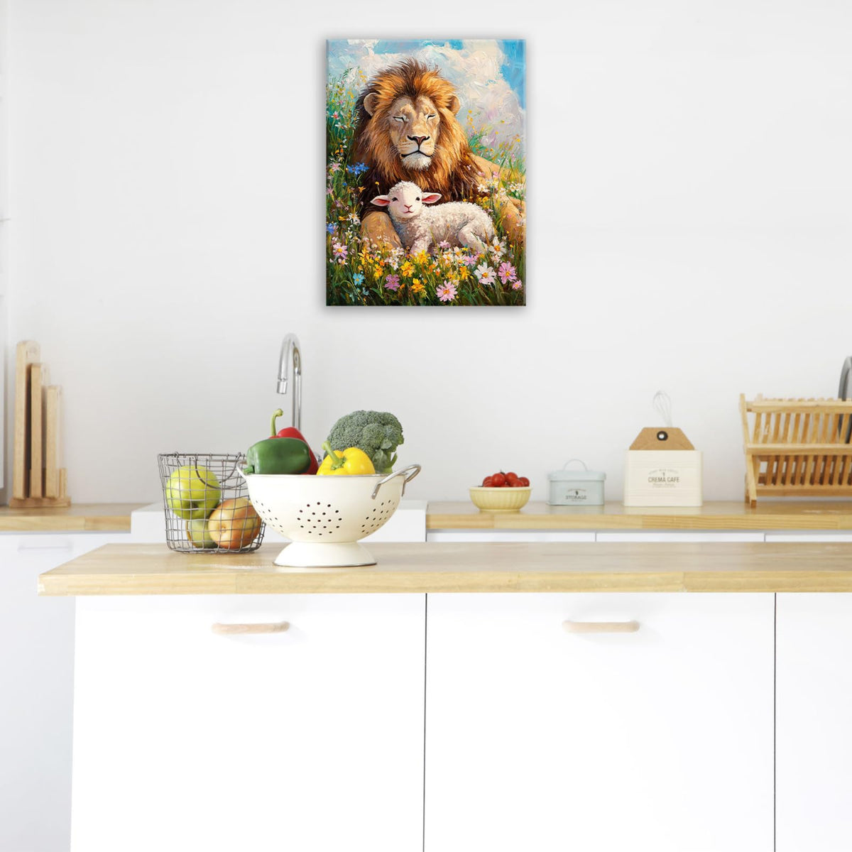 Lion And Lamb Wall Art (Lion Lamb / 20L" x 24W")
