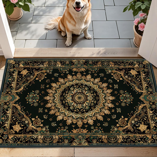Washable 2x3 Entry Rug Luxury Mandala Area Rug (12 / 2' x 3' (Rectangular))