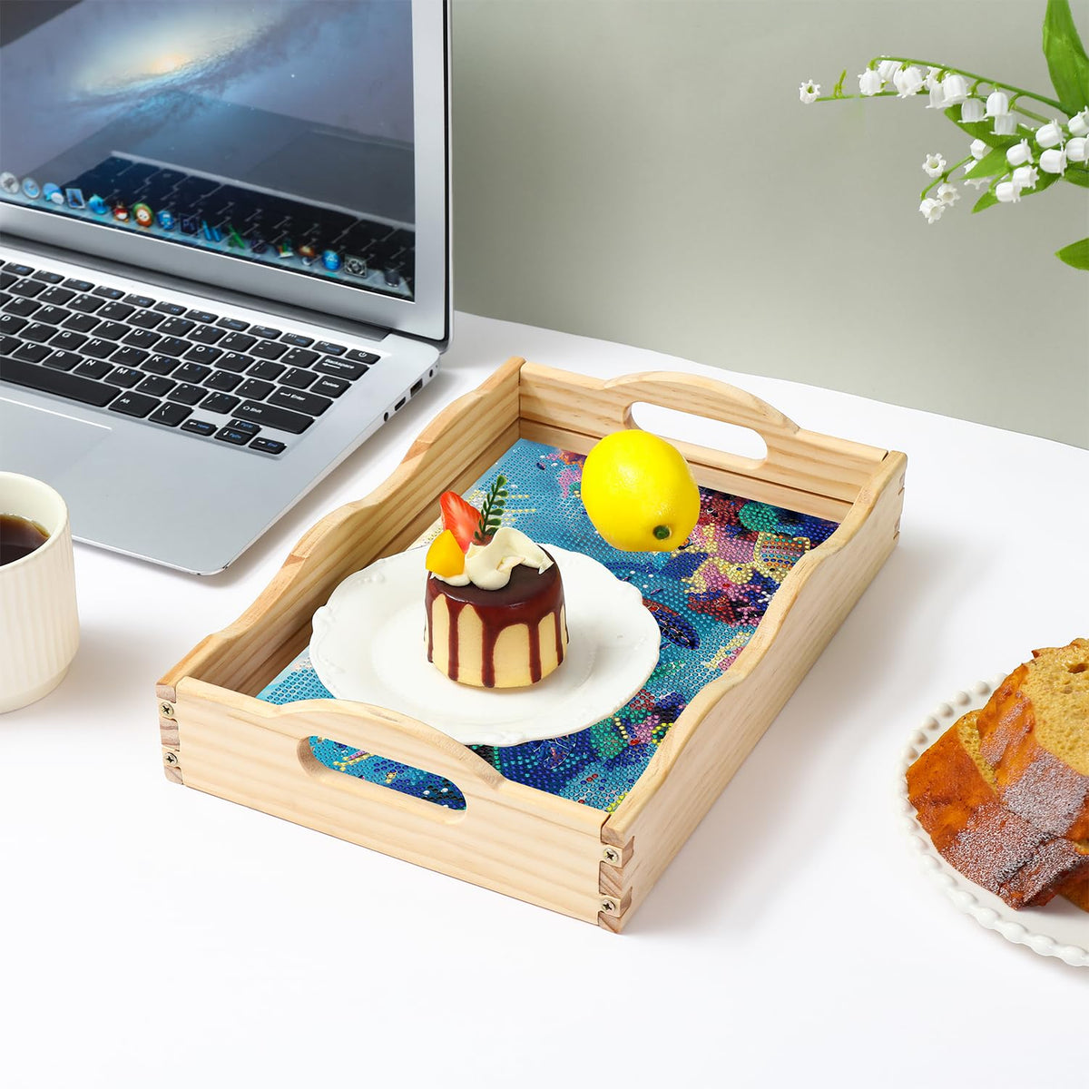 Diamond Art Kits for Adults Wooden Serving Trays with Handles (Ocean AA)