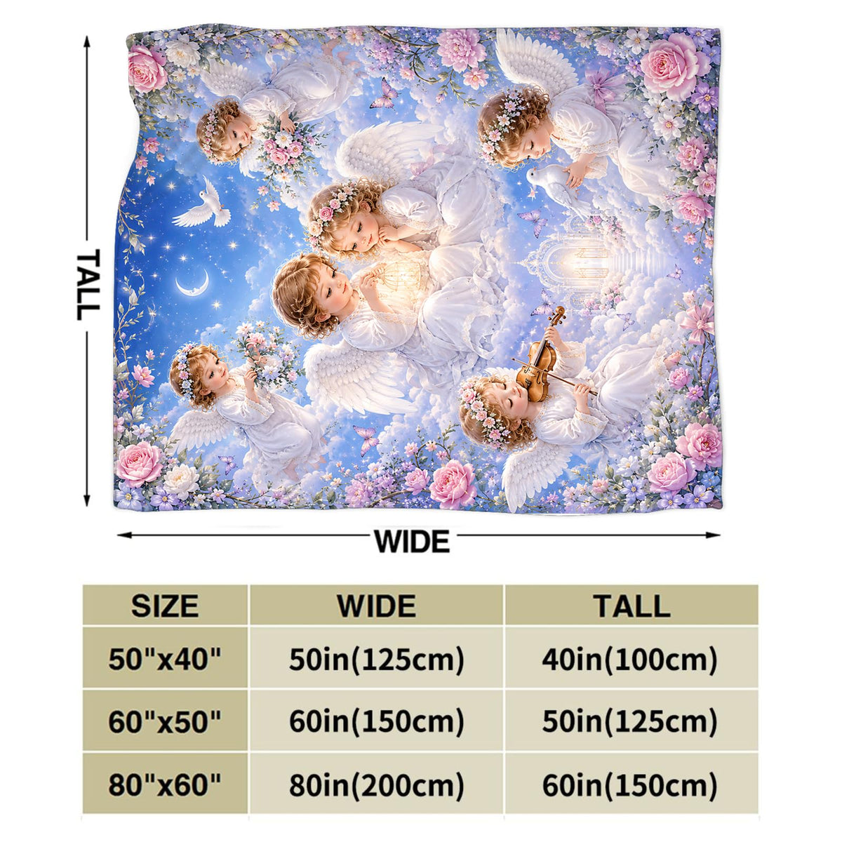 Angel Blanket (60"x80" / Purple Angel)