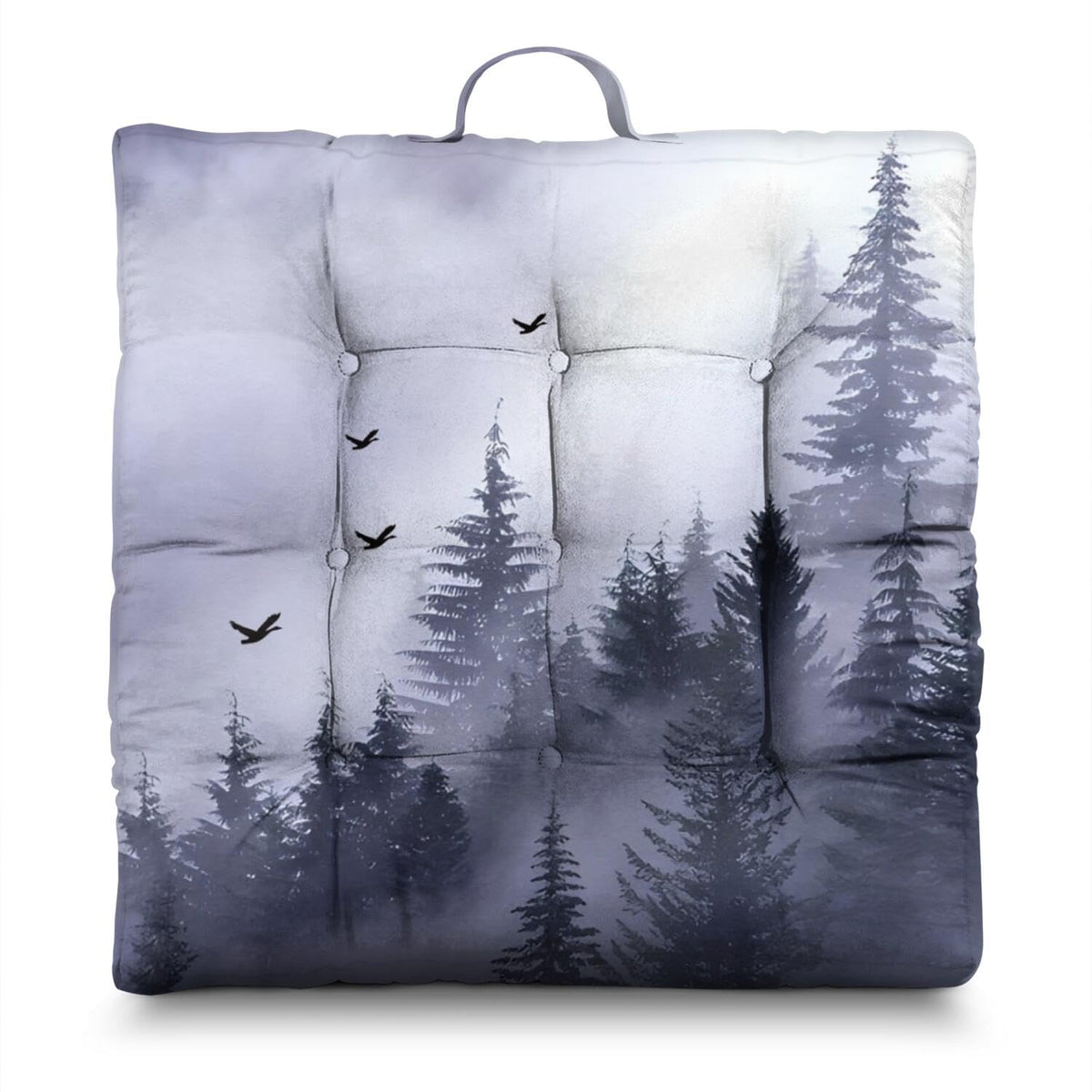 Meditation Cushion (Purple Forest / Square)