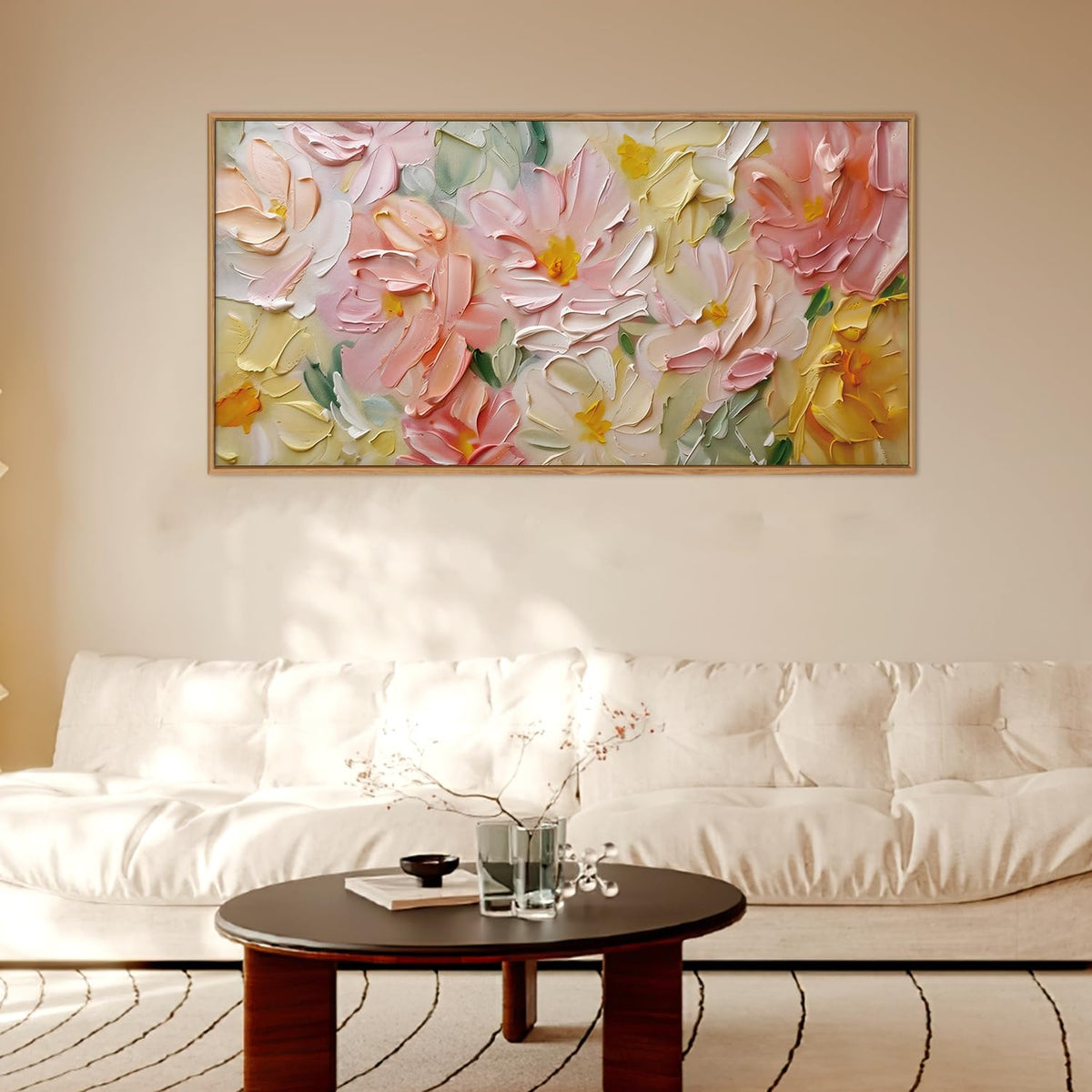 Floral Wall Art (Pink Floral / 40"L x 20"W)