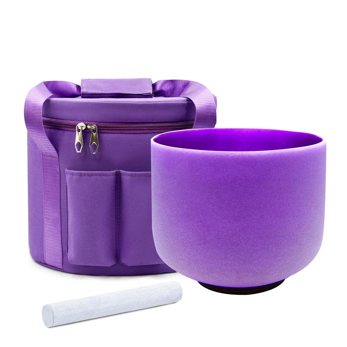 8 Inch B Note Purple Quartz Crystal Singing Bowl 432hz Crown Chakra (8inch B Purple Frosted)