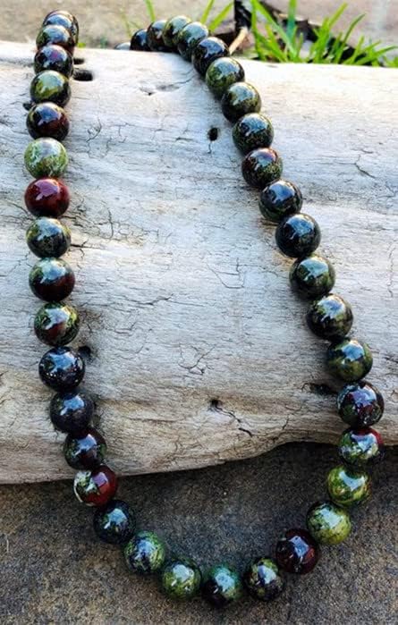 116 120 Pcs Dragon Blood Jasper Beads for Jewelry Making 6 MM Dragon Blood Gemstones Loose Beads for Bracelet Making (Dragon Blood / 6MM, 116-120pcs)