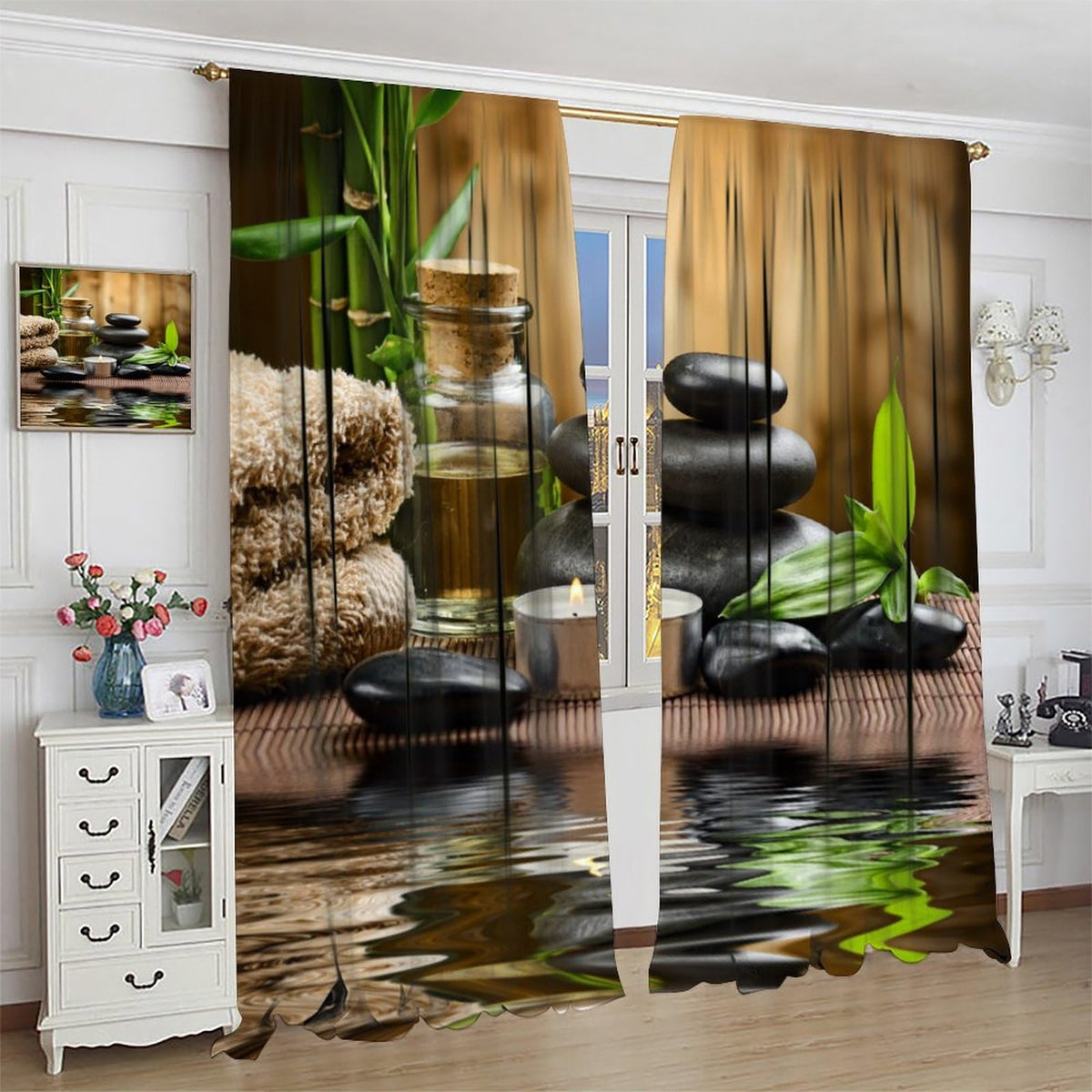 Leisure Spa Curtains (31.5"W x 72"L (Pack of 2) / Style-2)