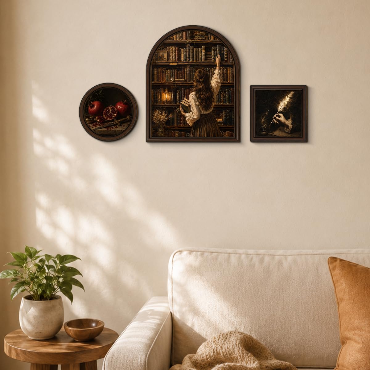 3 Pcs Vintage Library Wall Art Sign (Read-01)