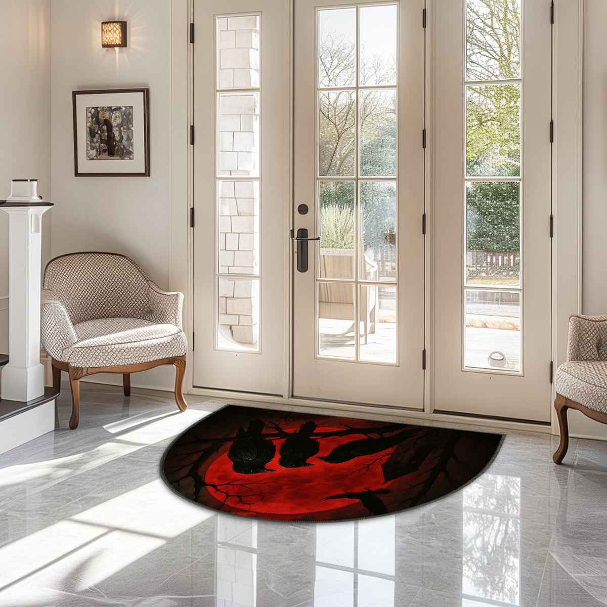 Halloween Semicircular Entrance Door Mat 24" x 36" (#33 / 2' x 3' (Semicircular))