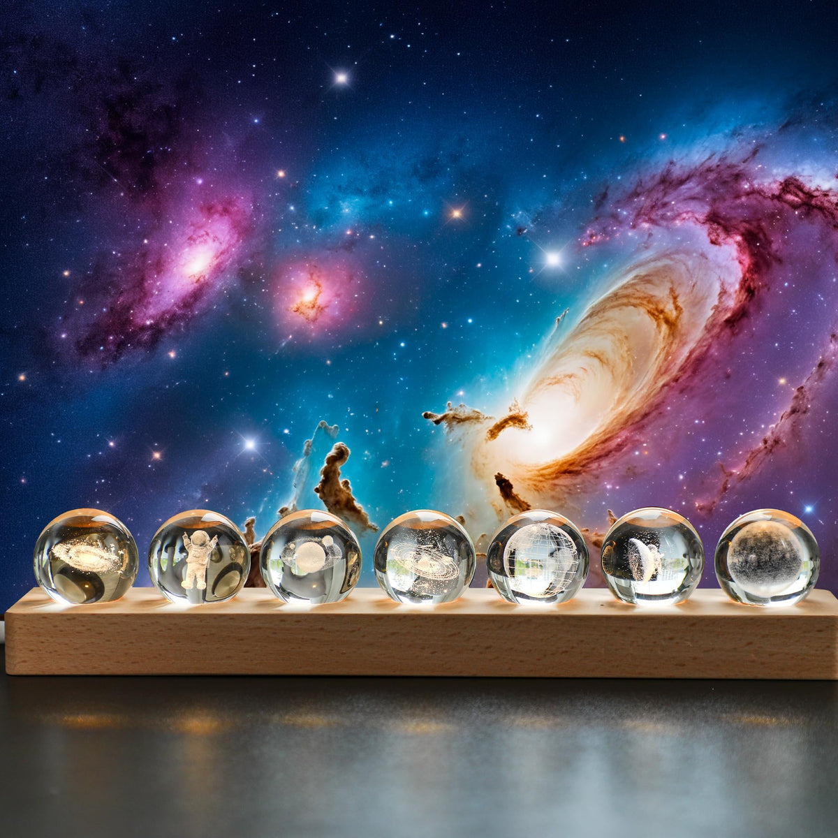 7 Crystal Solar System Balls Astronomy Gifts Crystal Ball (Astronomy-Planet)