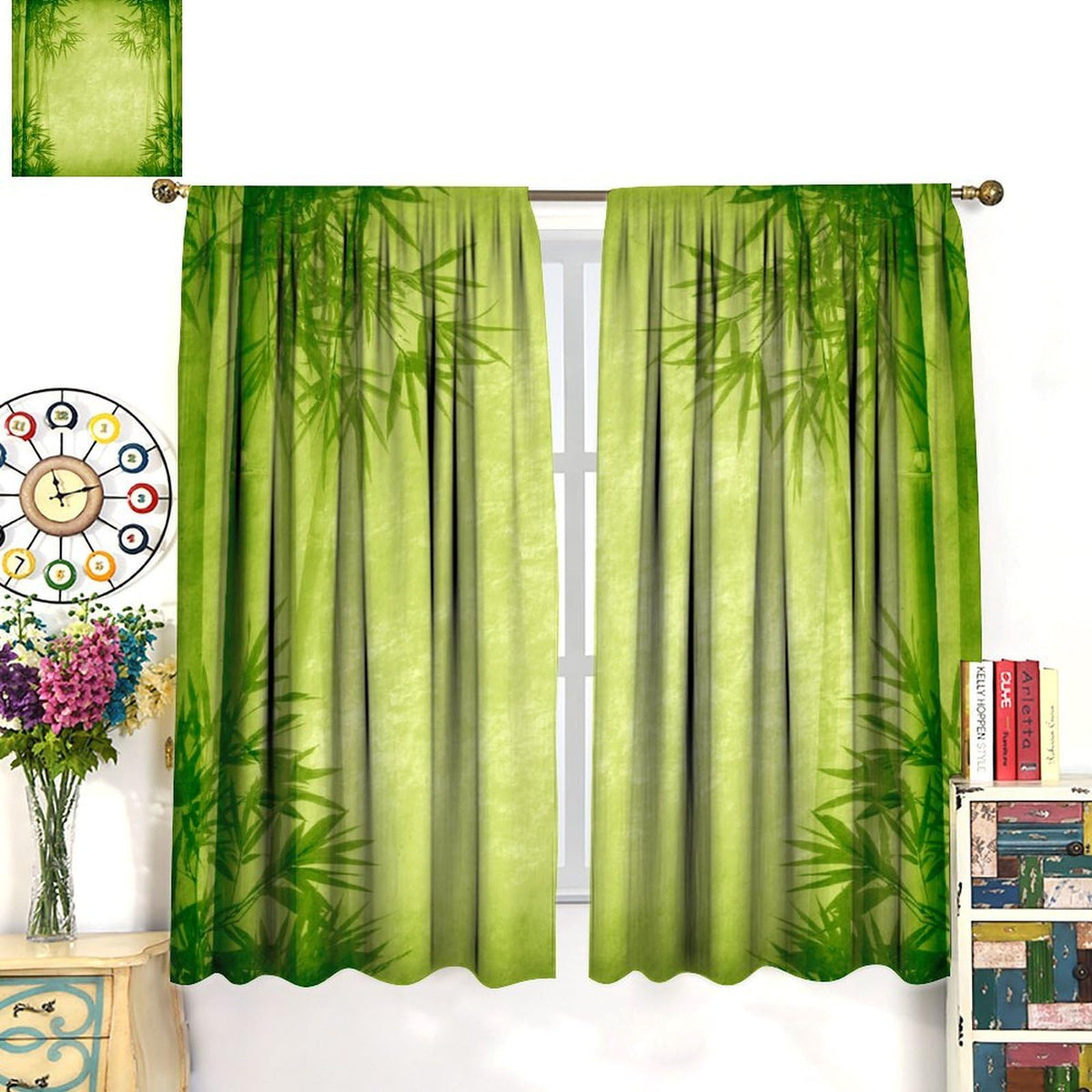Zen Bamboo Blackout Curtains (21"W x 54"L (Pack of 2) / Zen-10)